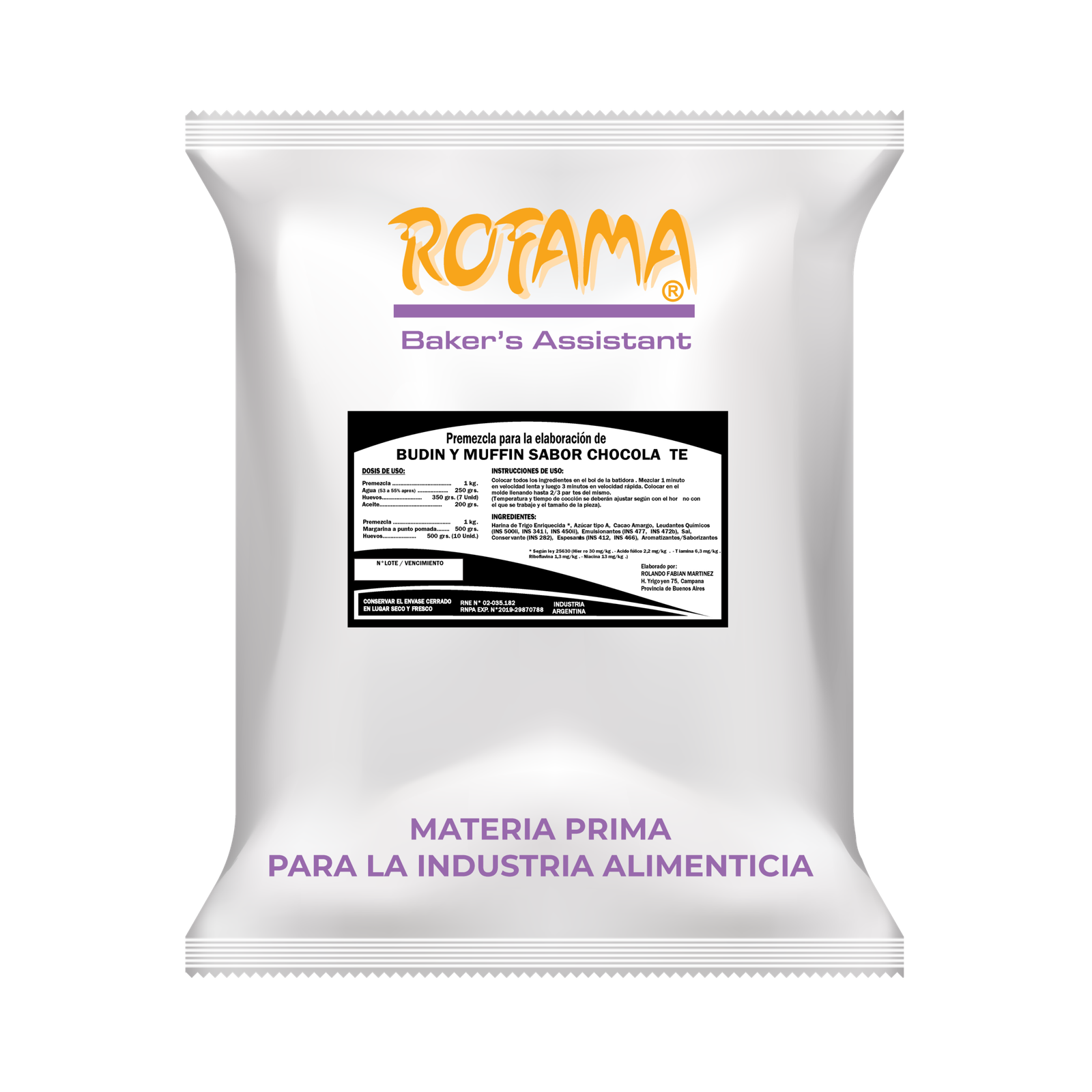 Premezcla ROFAMA Muffin y Budín de Chocolate — 5KG y 10KG