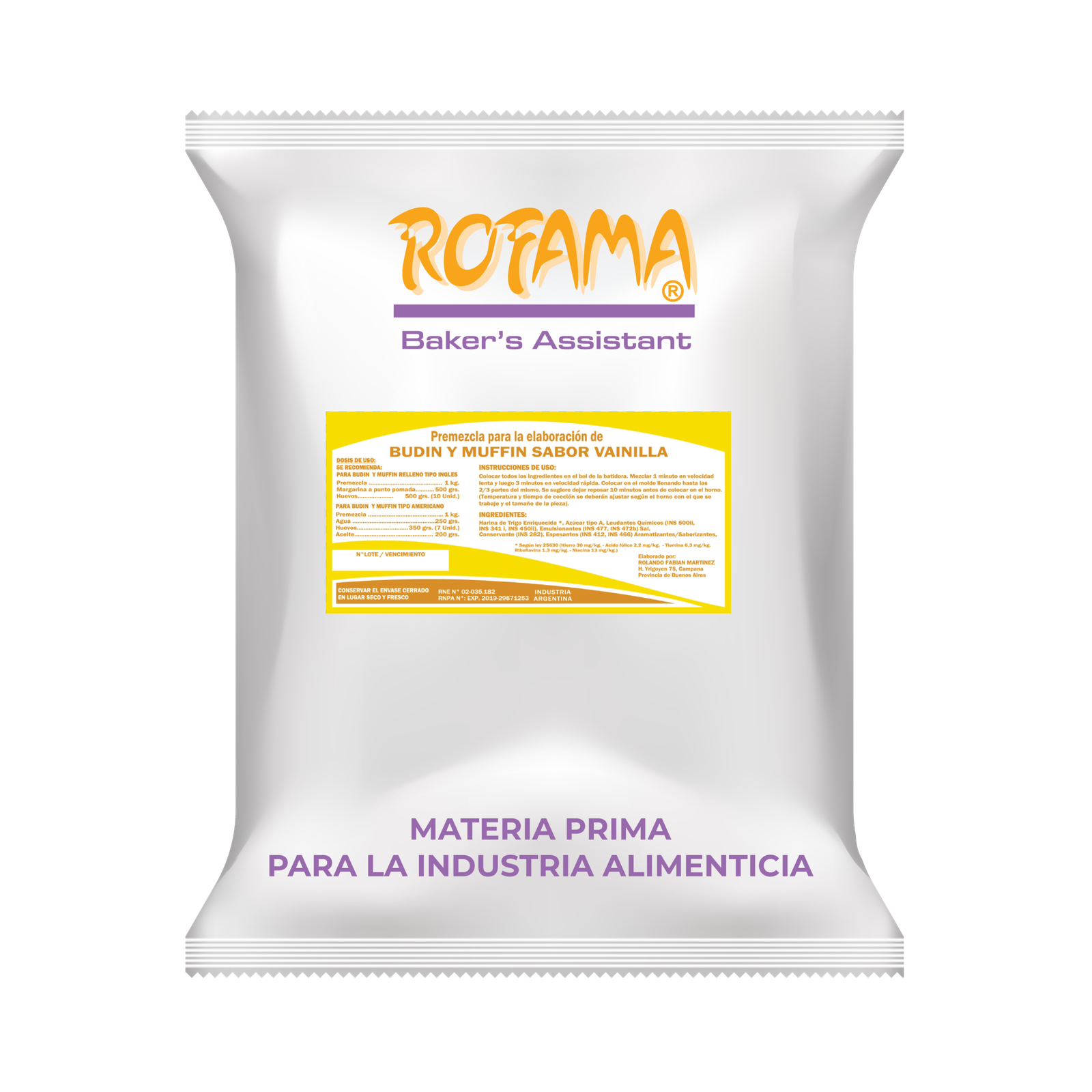 Premezcla ROFAMA Muffin y Budín de Vainilla — 5KG y 10KG