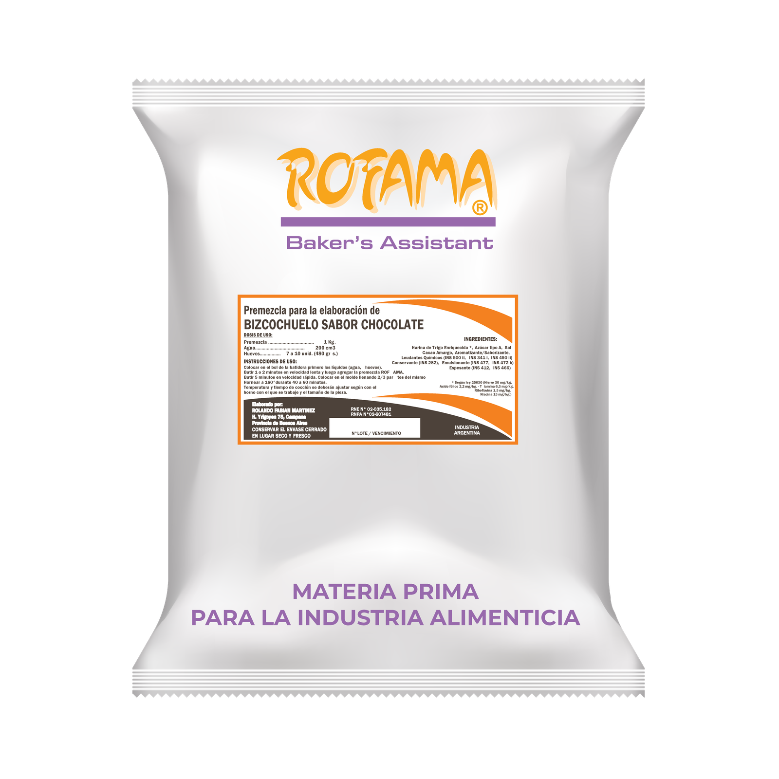 Premezcla ROFAMA para Bizcochuelo de Chocolate