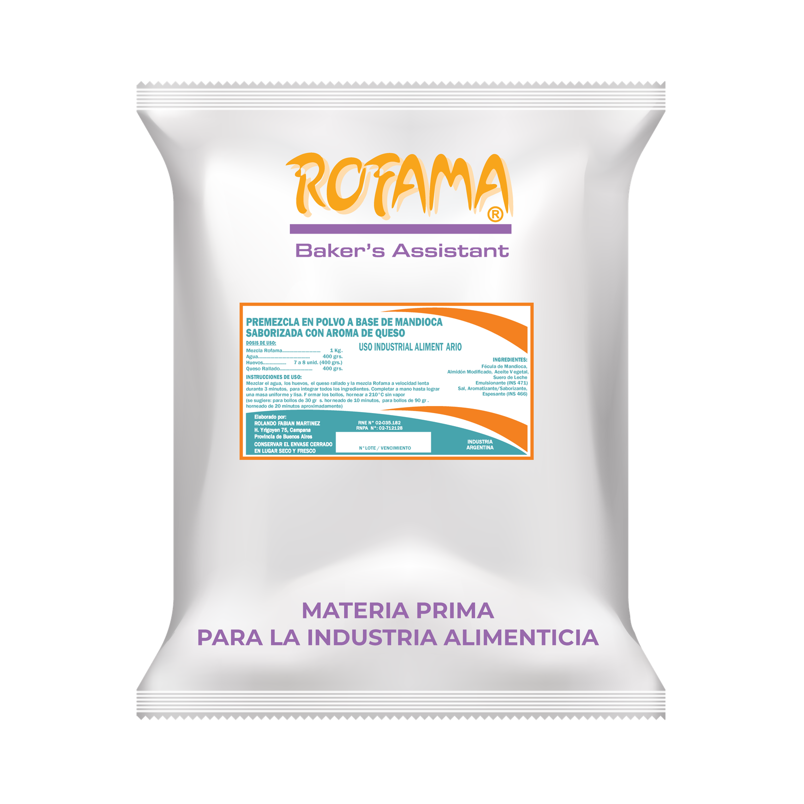 Premezcla ROFAMA para Pan de Queso